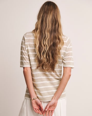 Anthology V-Neck Linen Mix T-Shirt