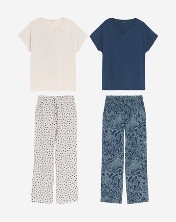 JD Williams (2 Pack) Cotton Top Pyjama Sets