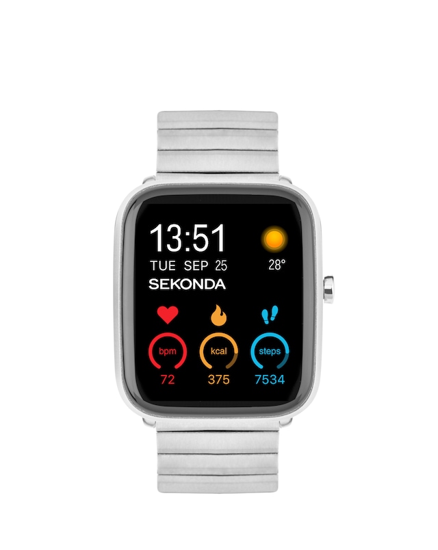 Sekonda Motion Plus Smart Watch - Silver Alloy Case & Stainless Steel Bracelet