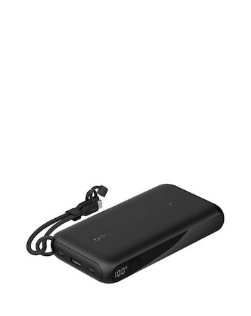 Belkin BoostCharge 20w 20,000 mAh Power Bank with Display - Black