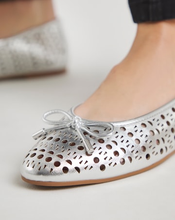 Hope Laser Cut Ballerinas - Wide Fit (E)
