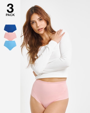MAGISCULPT Light Control (3 Pack) Tummy Shaper Knickers Blue Pink