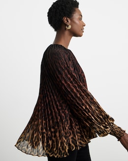 Joanna Hope Pleated Chiffon Blouse