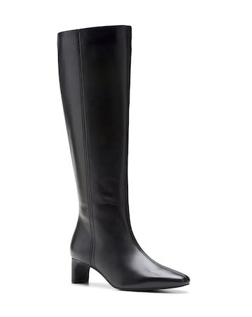 Clarks Edina Tall Knee High Leather Boot Standard Fit