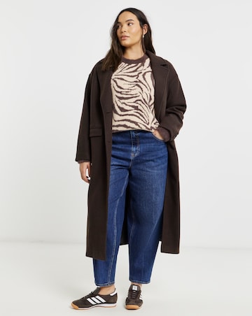 Simply Be Zebra Print Crew Neck Jumper