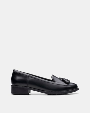 Clarks Black Havisham Leather Tassel Loafer
