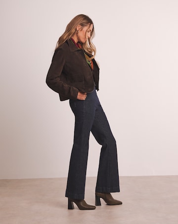 Anthology Chocolate Suede Trucker Jacket