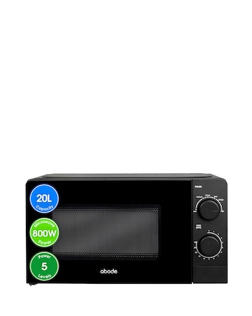 Abode AMM2005B 20L Manual Microwave - Black
