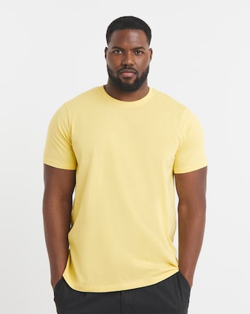 Pure Cotton Crew Neck T-Shirt- Mustard