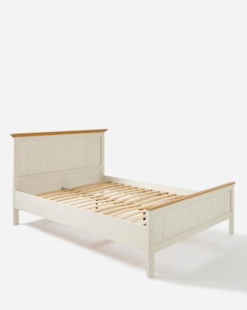 Julipa Ashford Wooden Bed with 3 Layer Memory Foam Hybrid Mattress