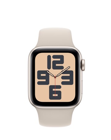 Apple Watch SE GPS 40mm Starlight Aluminium Case with Starlight Sport Band - M/L