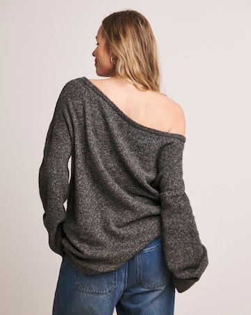 Charcoal Anthology Off The Shoulder Tunic