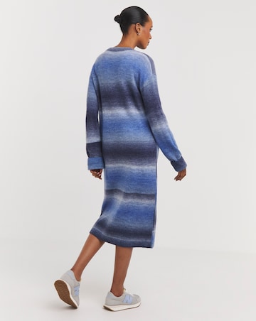 Blue Multi Ombre Jumper Dress