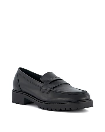 Dune Gild Leather Chunky Loafer Wide Fit