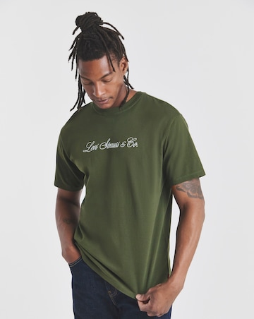 Levi's Short Sleeve Vintage Fit Script T-Shirt - Dark Green