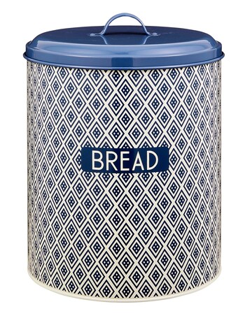Navy Geo Bread Bin