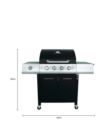 Charles Bentley 4 Burner Gas BBQ with Side Burner Bundle