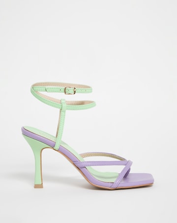 Carrieann Strappy Ankle Tie Sandals Ex Wide Fit