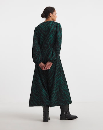 Long Sleeve Textured Jersey Dress