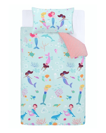 Catherine Lansfield Mermaid Reversible Duvet Cover Set