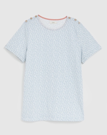 Julipa Pure Cotton Button Shoulder T-Shirt