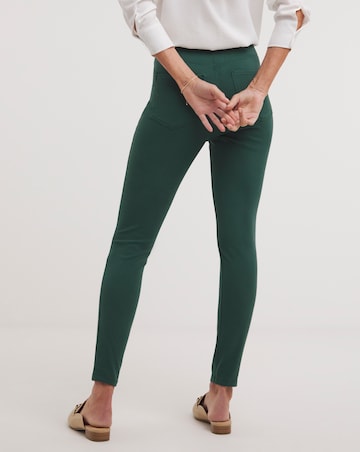 Dark Green Stretch Skinny Jersey Denim Jegging