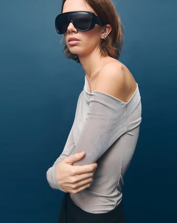 Mango Grey Bardot Top