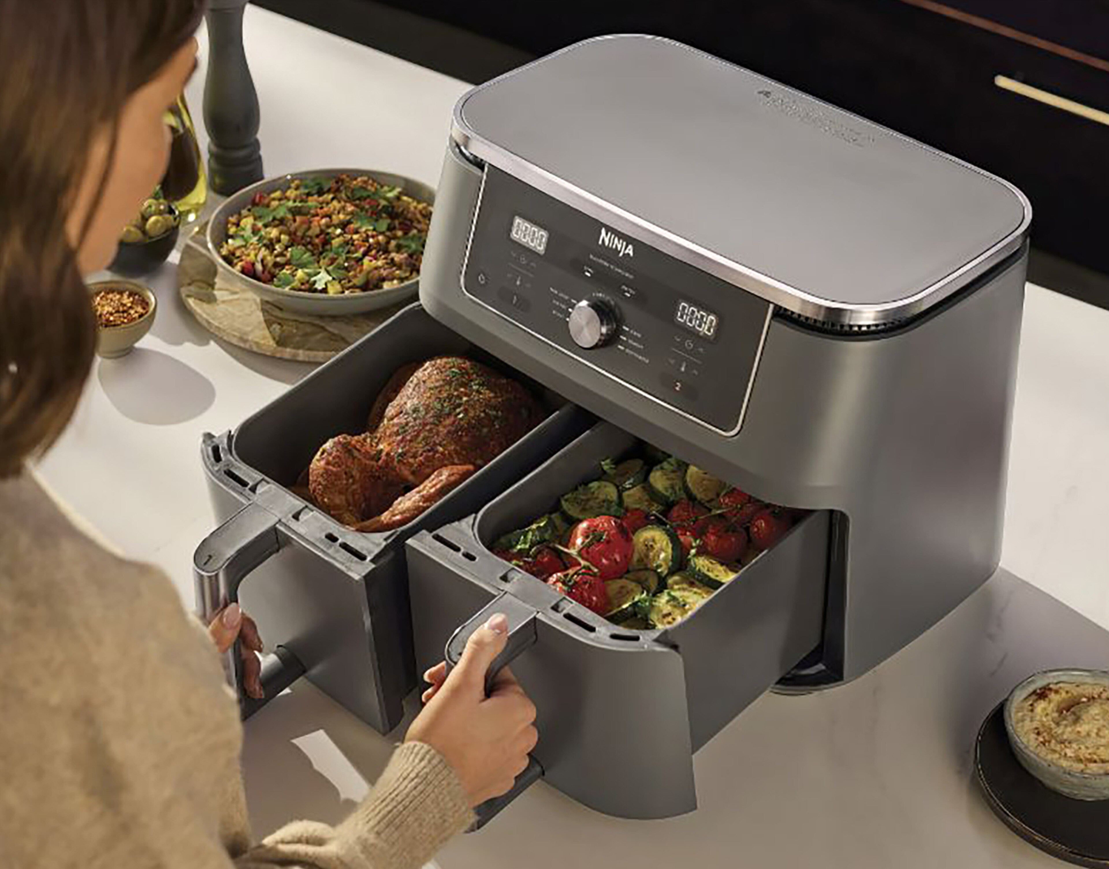 Image of modern kitchen appliance Ninja Air Fryer