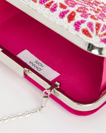 Joanna Hope Multi-Colour Floral Beaded Clutch Bag