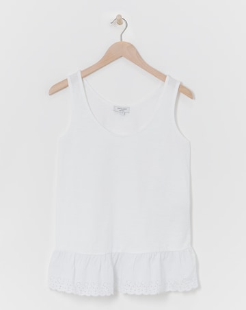White Broderie Vest