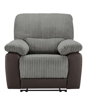 Harlow Fabric/Faux Leather Recliner Chair