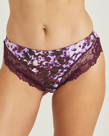 Pretty Secrets (2 Pack) Adrianne Midi Knickers Animal Print/Black