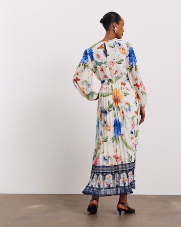 Joanna Hope Pleated Floral Maxi Dress