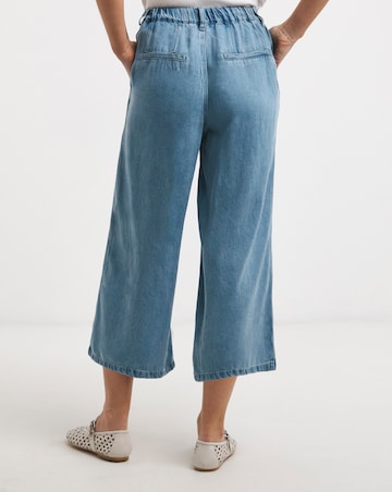 Wide Leg Crop Jeans with Tencel TM Lyocell