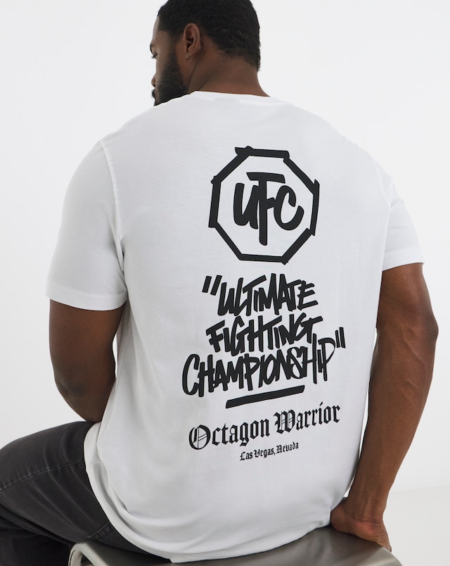 Jack & Jones UFC Back Graphic T-Shirt - White