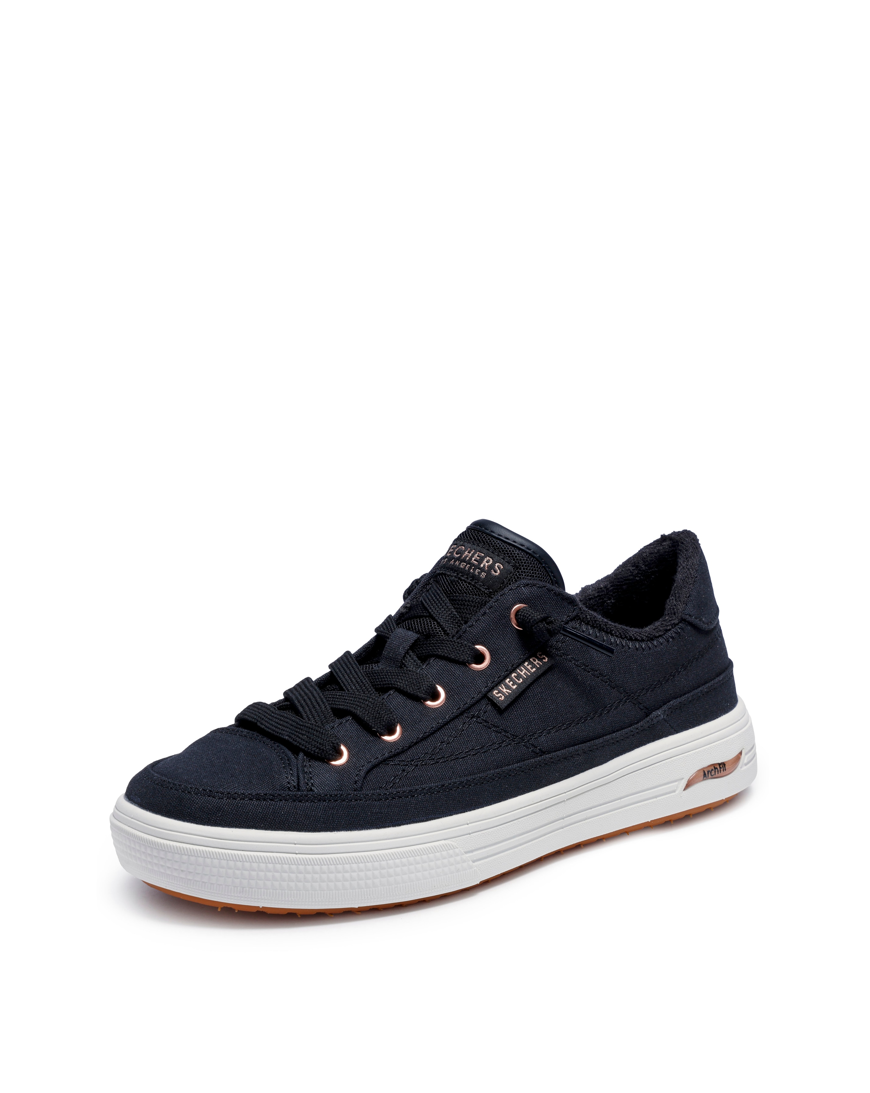 Skechers Black Arch Fit Arcade Meet Ya There Slip-On Trainers