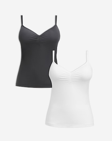 MAGISCULPT (2 Pack) Light Control Smoothing Vests Black/White