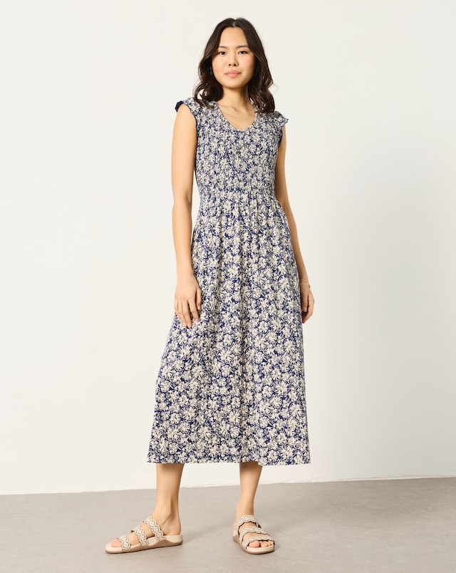FatFace Demi Shells Jersey Midi Dress