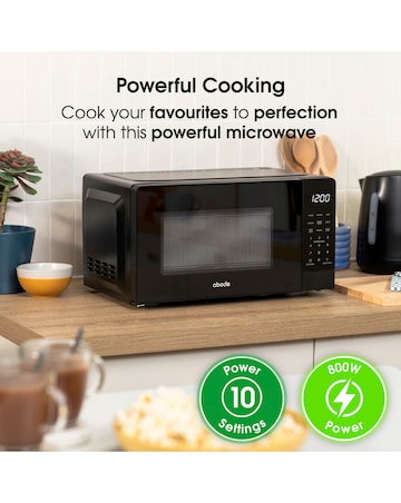 Abode AMT2012B 20L Touch Control Digital Microwave - Black