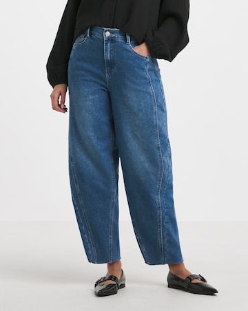 Simply Be Mid Wash Tapered Leg Jean