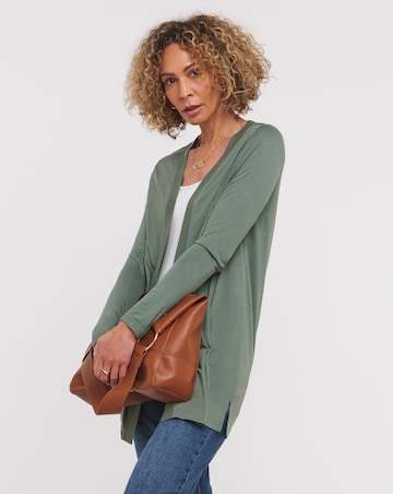 Deep Green Edge to Edge Cardigan