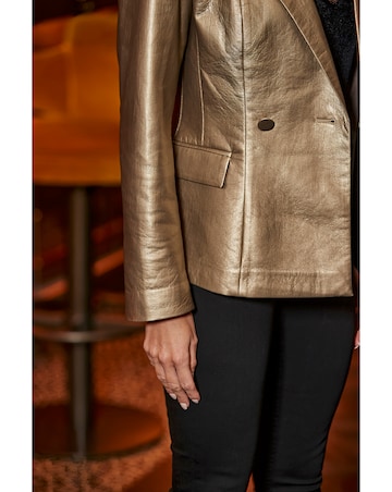 Sosandar Pu Metallic Blazer