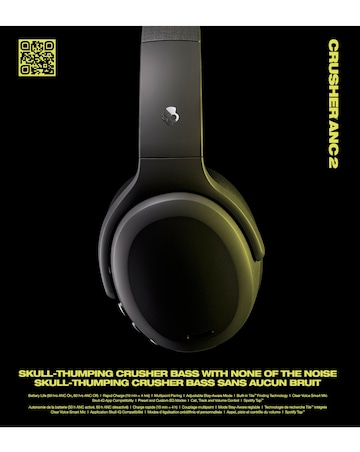 Skullcandy Crusher ANC 2 Wireless Over-ear Headphones - True Black