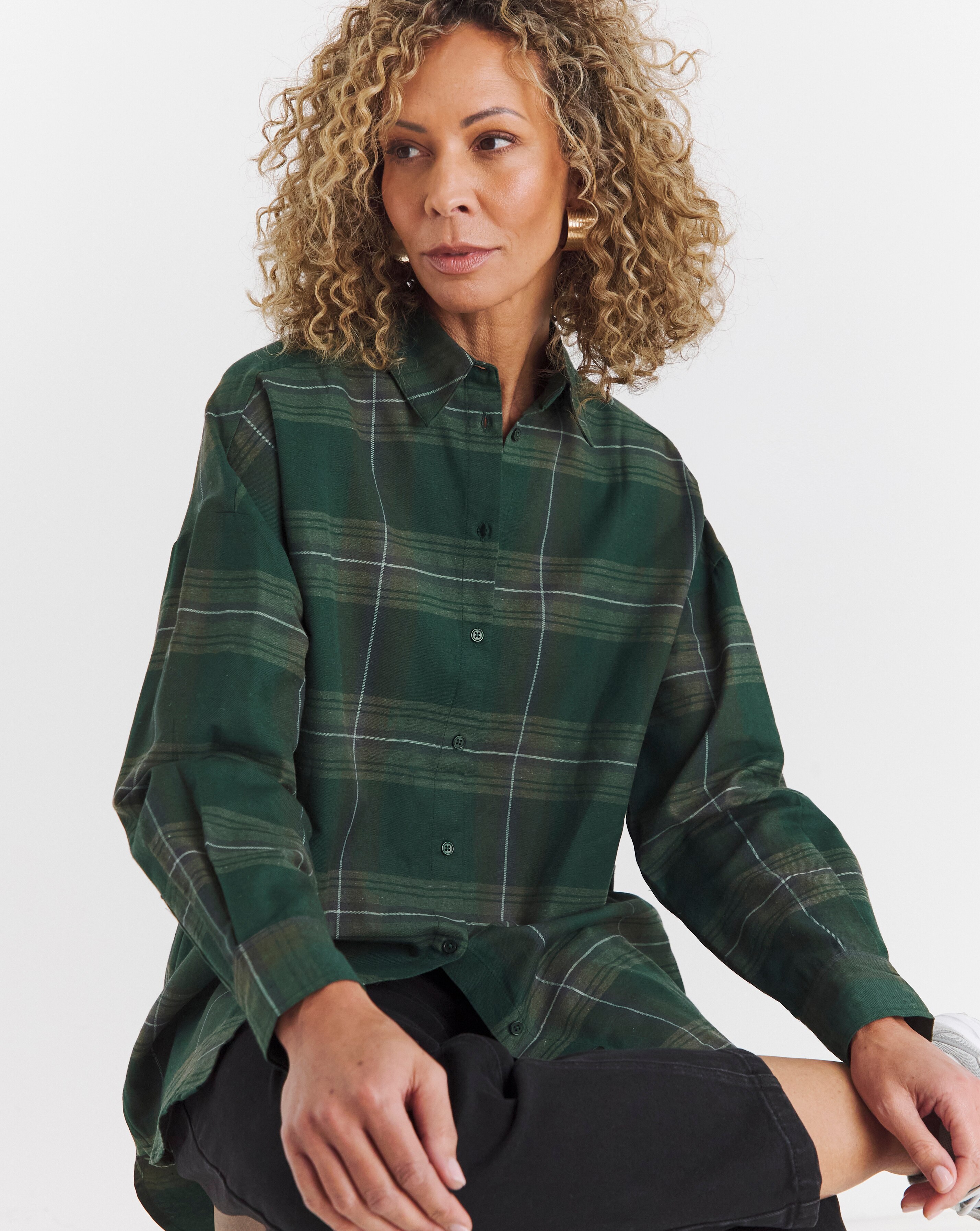 Green Check Shirt | JD Williams