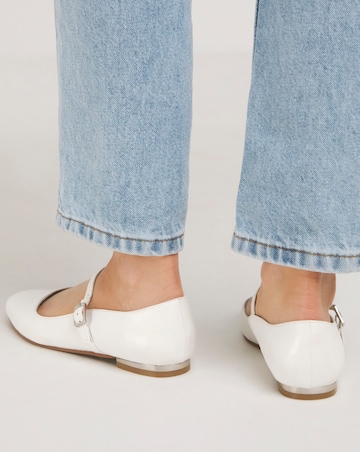 Emilie Mary Jane Stretch Ballerina Shoes Wide E Fit Simply Comfort