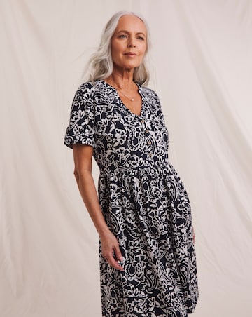 Julipa Turn Up Cuff Pure Cotton Dress