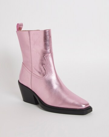 Rayla Stretch Western Cowboy Ankle Boots Ex Wide EEE Fit