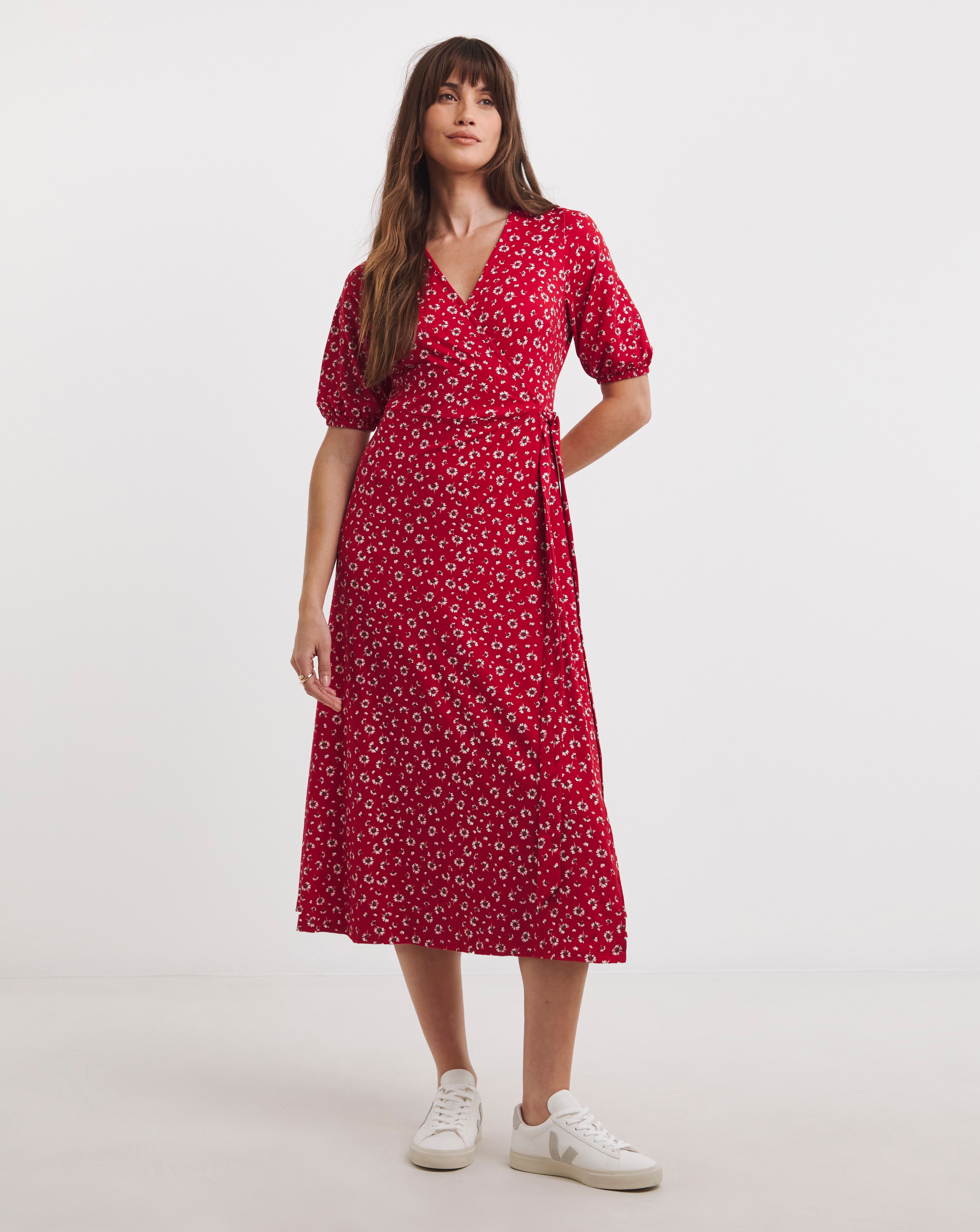 strapless open back dress Long Sleeve Wine Red Midi Wrap Dress  Studio Heijne