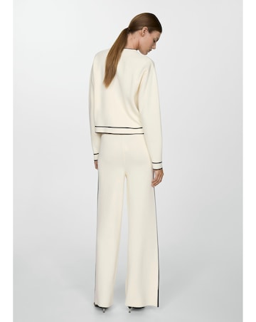 Mango Wide Leg Trousers with Side Stripe