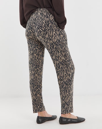 Animal Printed Jersey Tapered Leg Trouser